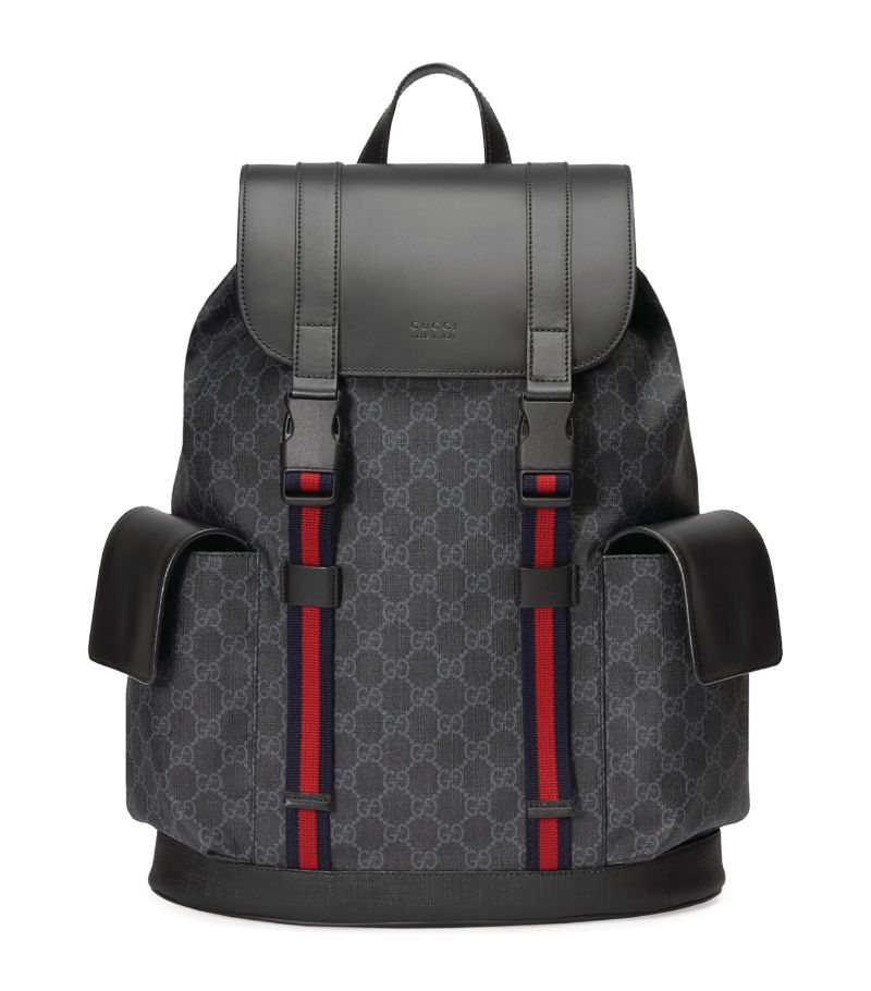 Gucci Gucci Leather Gg Supreme Backpack