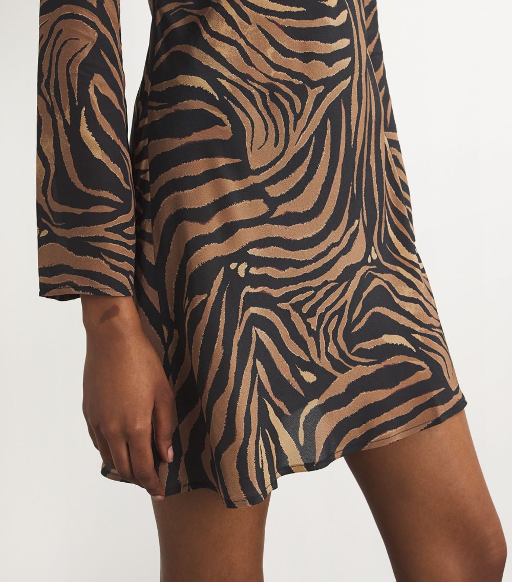  Rixo Tiger Print Ridley Mini Dress