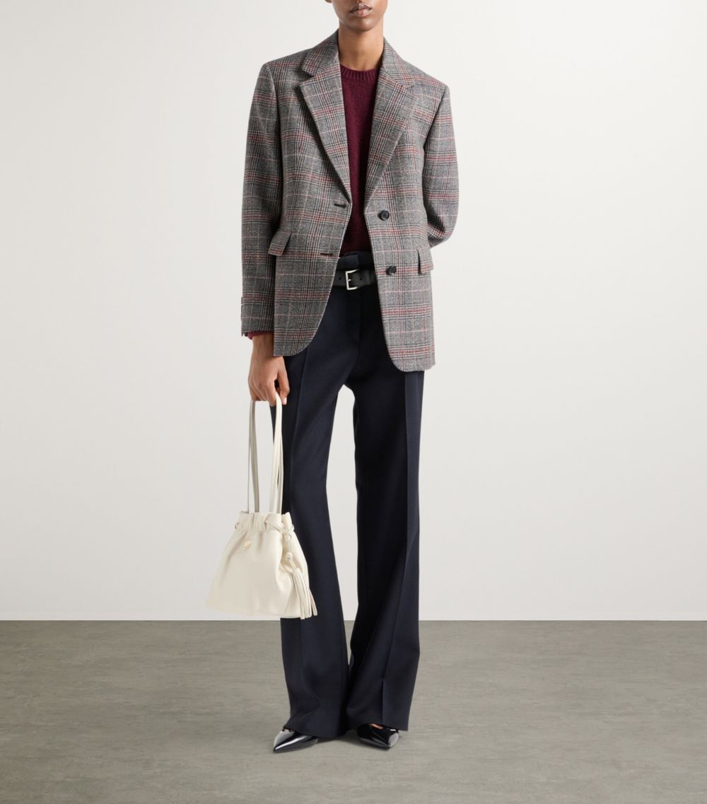 Prada Prada Wool-Blend Check Blazer