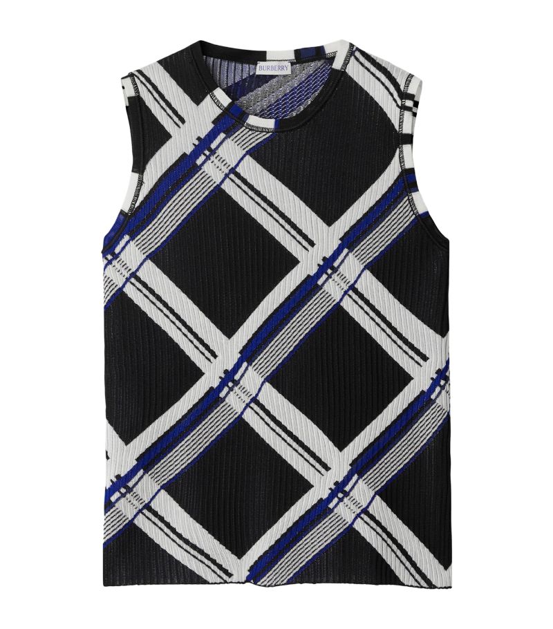 Burberry Burberry Silk Check Tank Top