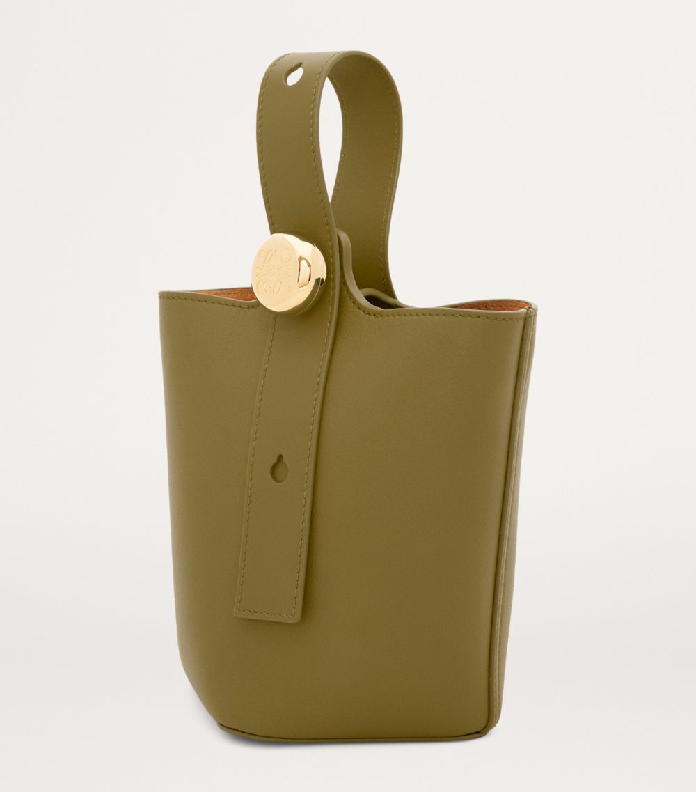 Loewe Loewe Mini Leather Pebble Bucket Bag