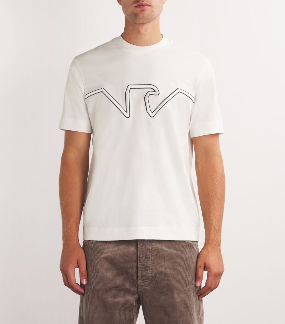 Emporio Armani Emporio Armani Embroidered Eagle T-Shirt