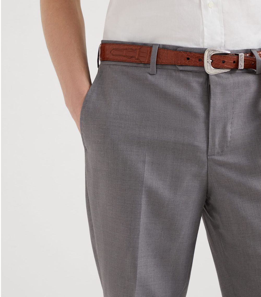 Brunello Cucinelli Brunello Cucinelli Virgin Wool-Silk Trousers