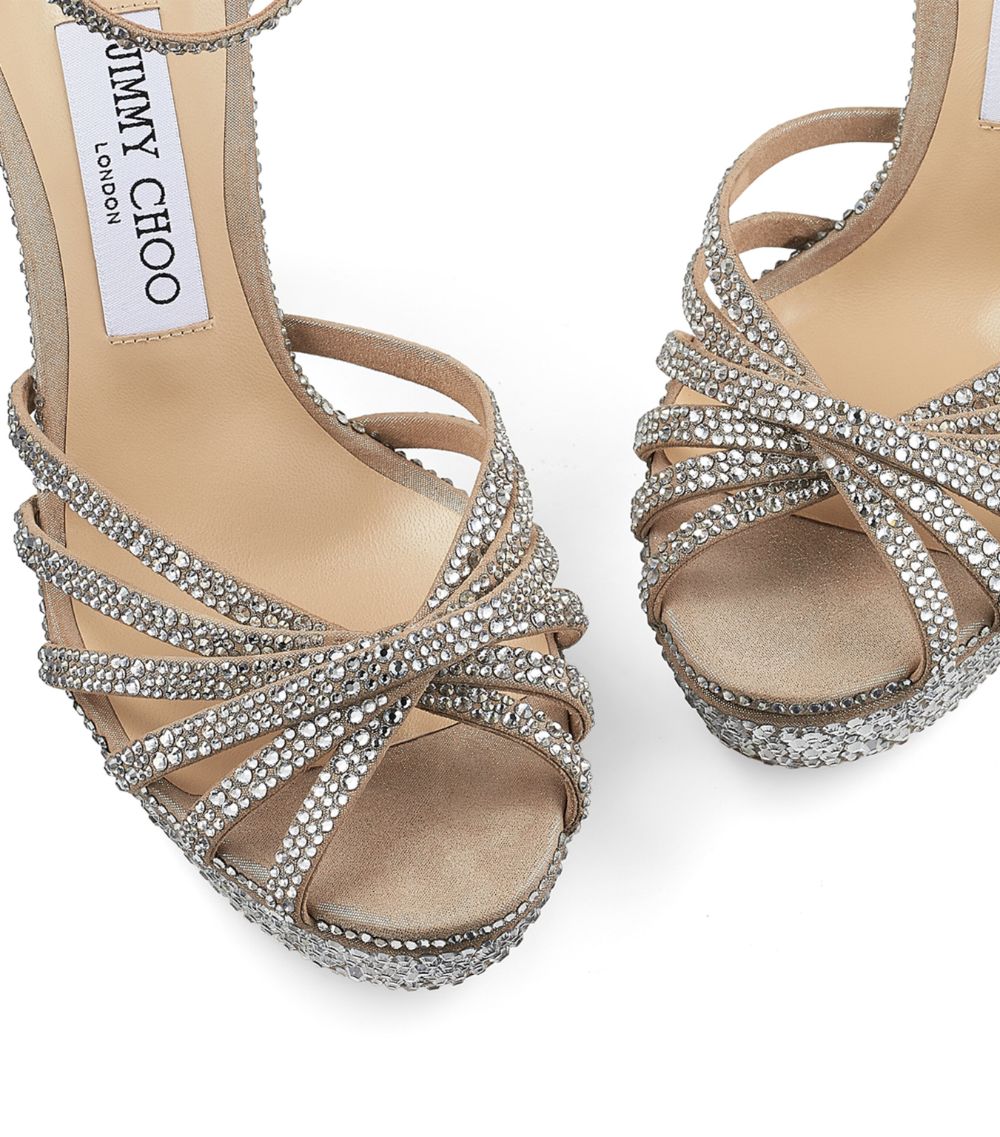 Jimmy Choo Jimmy Choo Isra 120 Embellished Leather Sandals