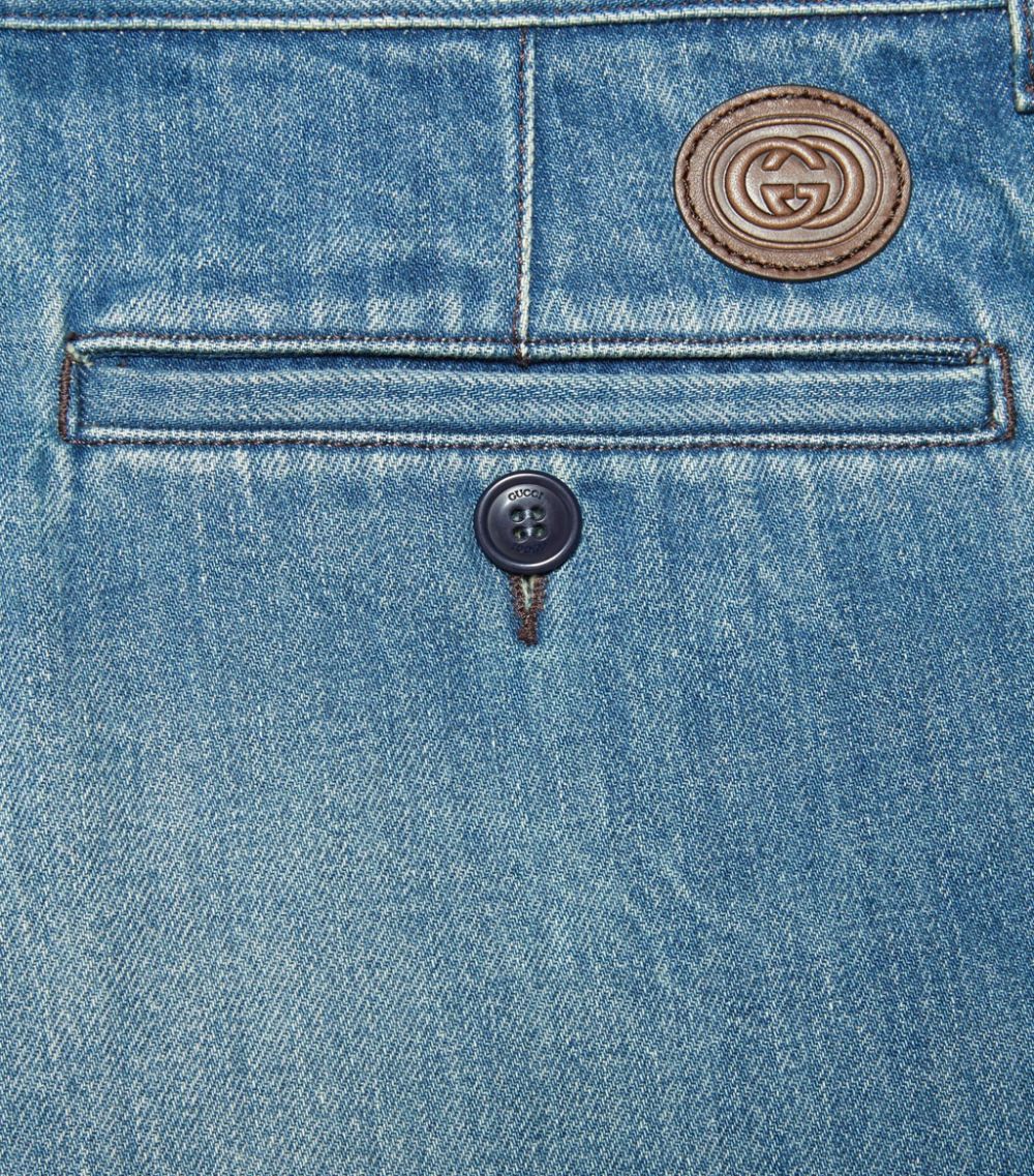 Gucci Gucci Interlocking G Patch Jeans