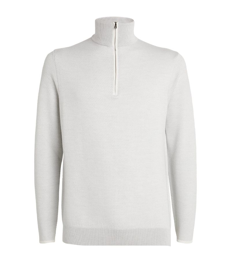 Sease Sease Wool-Cashmere Quarter-Zip Sweater