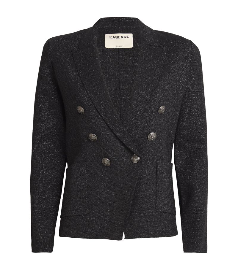 L'Agence L'Agence Metallic Knit Kenzie Blazer