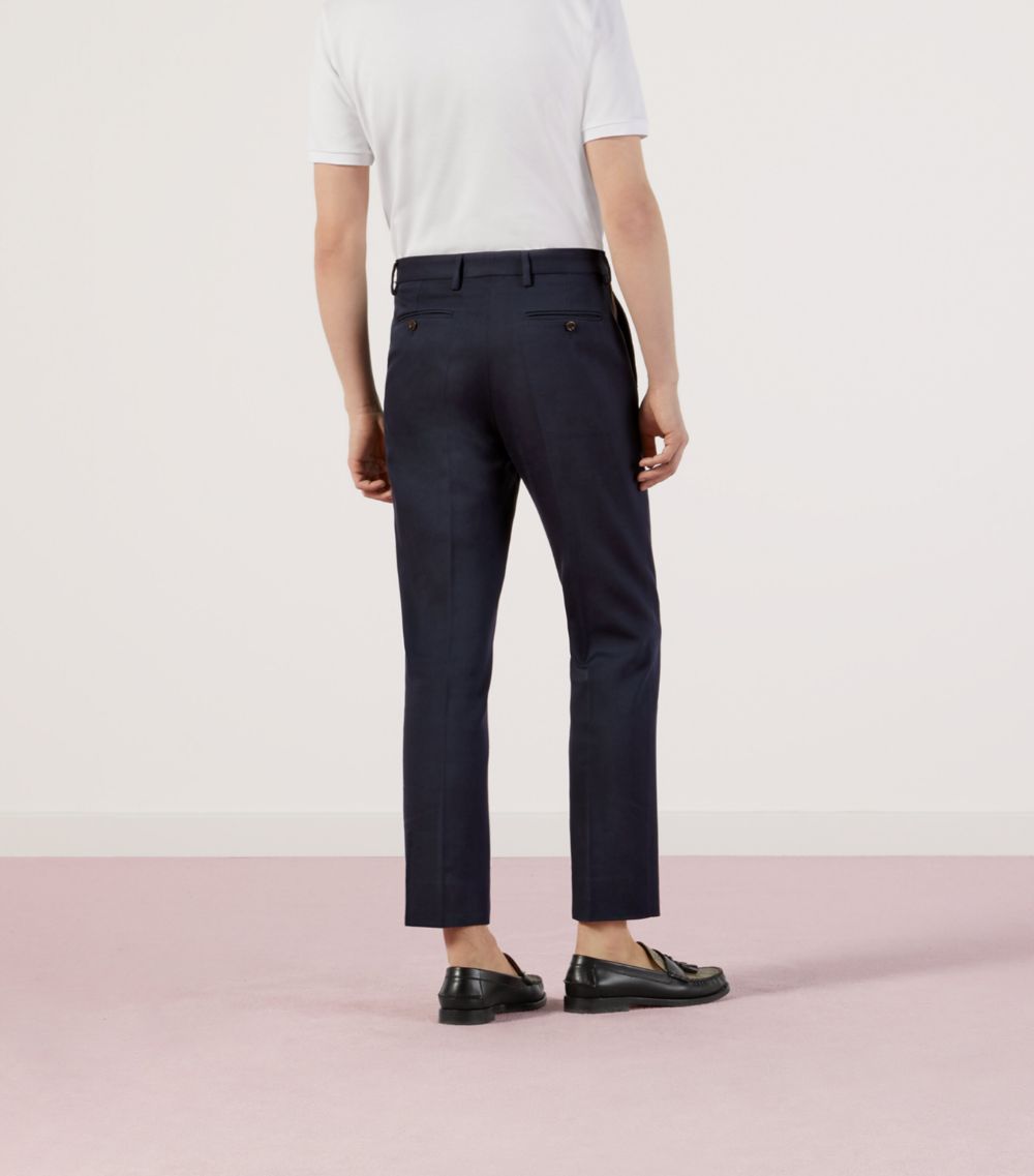 Gucci Gucci Cotton Web-Stripe Trousers