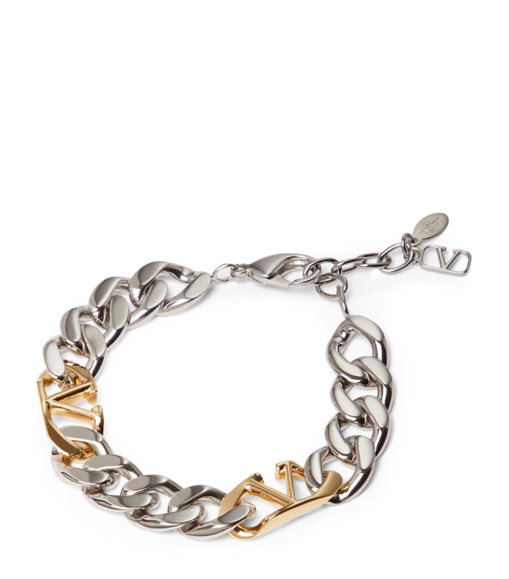 VALENTINO GARAVANI Valentino Garavani Two-Tone Vlogo Chain Bracelet