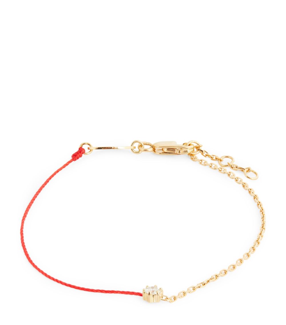 Redline Redline Yellow Gold And Diamond Absolu Thread Bracelet