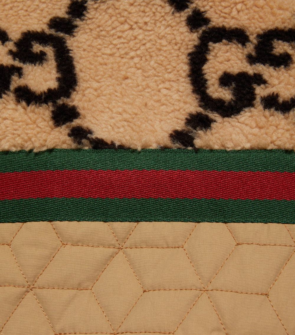 Gucci Gucci Faux Fur Gg Jacquard Jacket