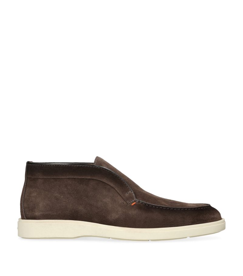 Santoni Santoni Suede Detroit High-Top Loafers