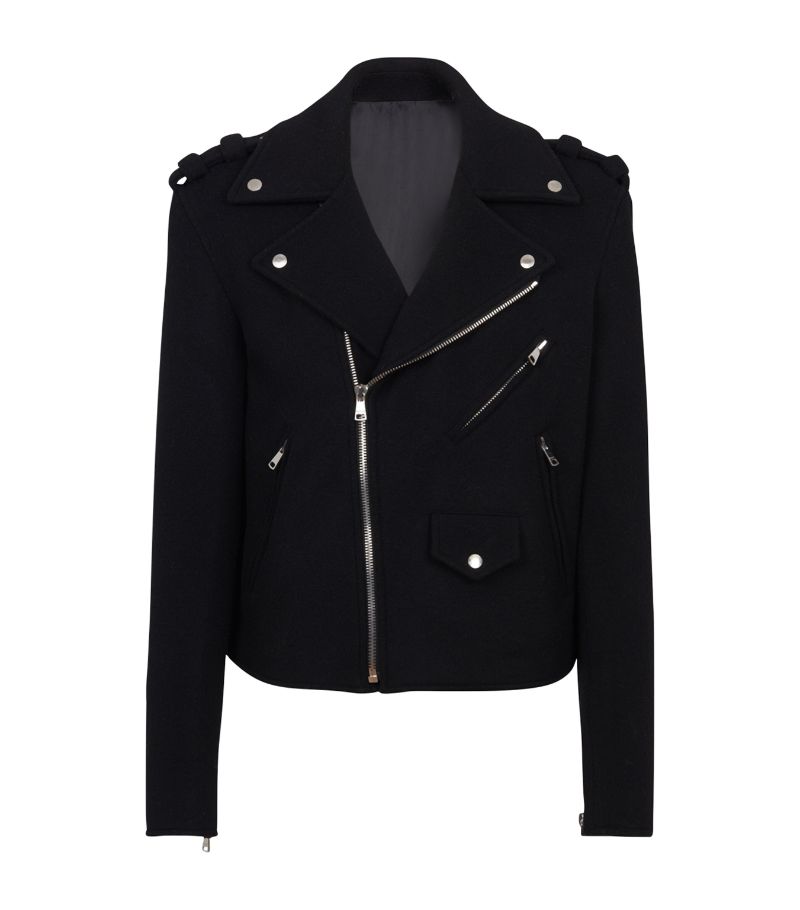 Balmain Balmain Wool-Blend Biker Jacket