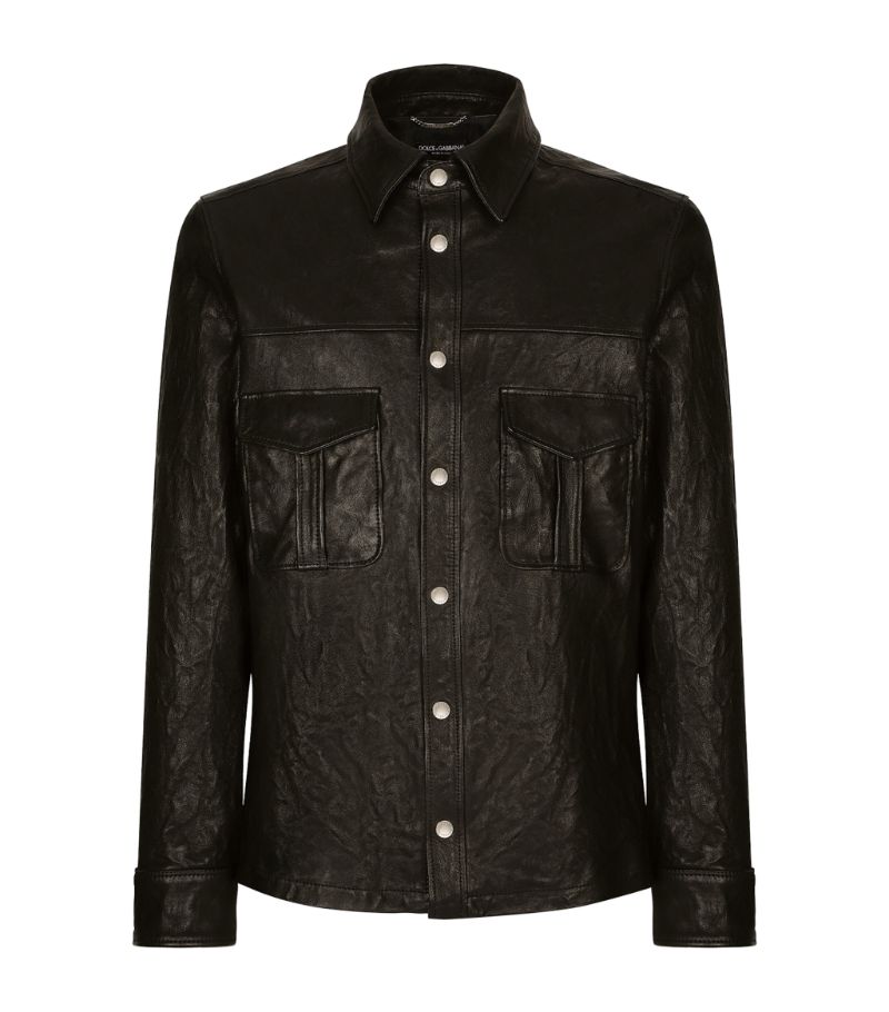 Dolce & Gabbana Dolce & Gabbana Leather Overshirt