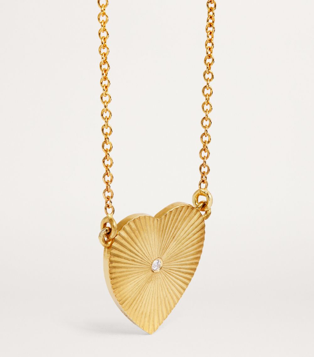 Jennifer Meyer Jennifer Meyer Mini Yellow Gold And Diamond Edith '70S Heart Necklace