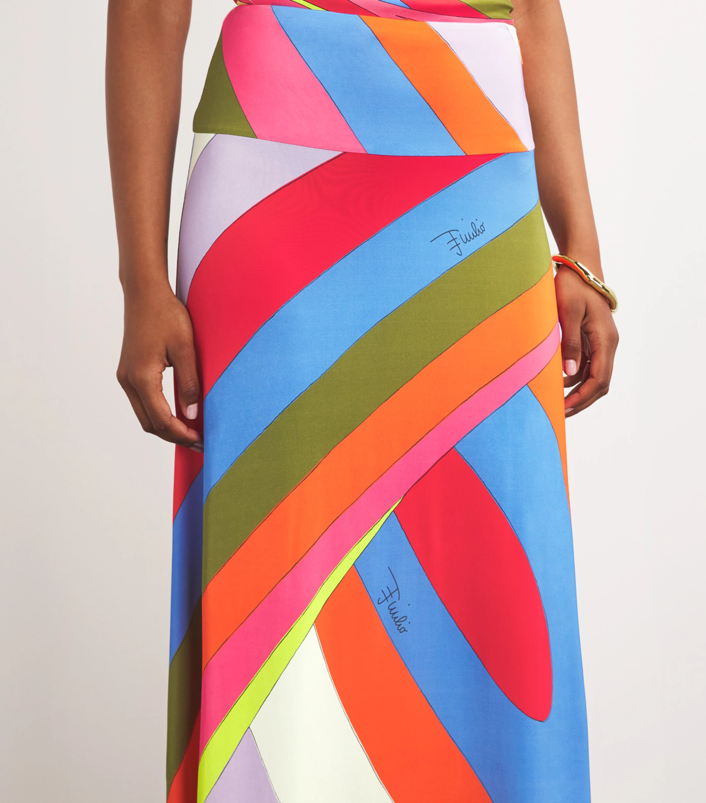 pucci Pucci Jersey Iride Maxi Skirt