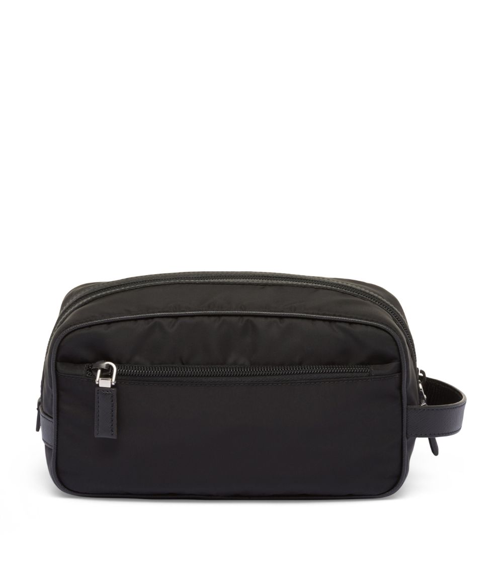 Prada Prada Re-Nylon And Saffiano Leather Wash Bag