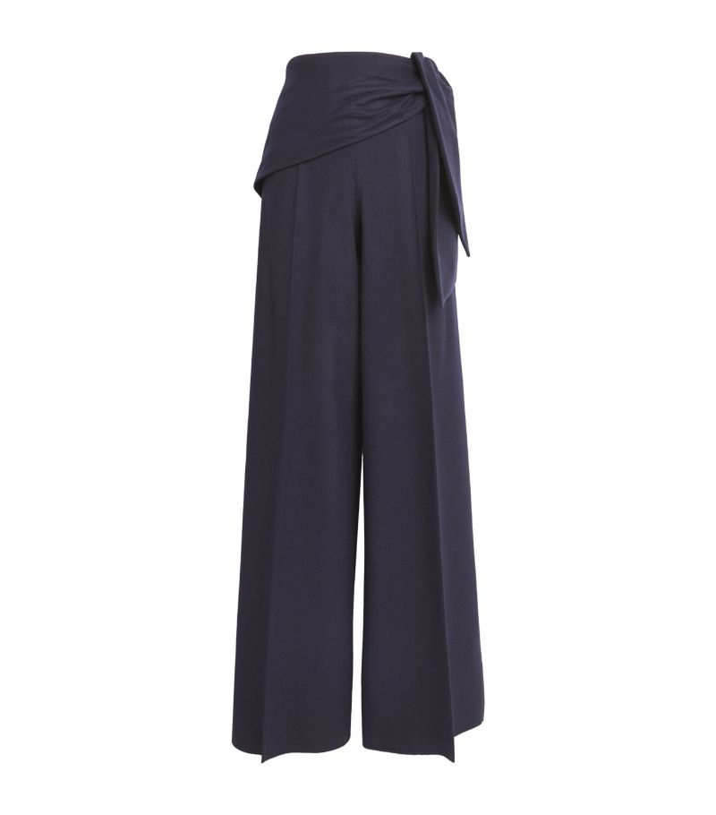 Max Mara Max Mara Stretch-Virgin Wool Wrap Trousers