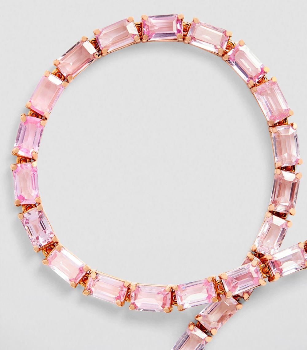 Shay SHAY Rose Gold and Pink Sapphire Tennis Necklace