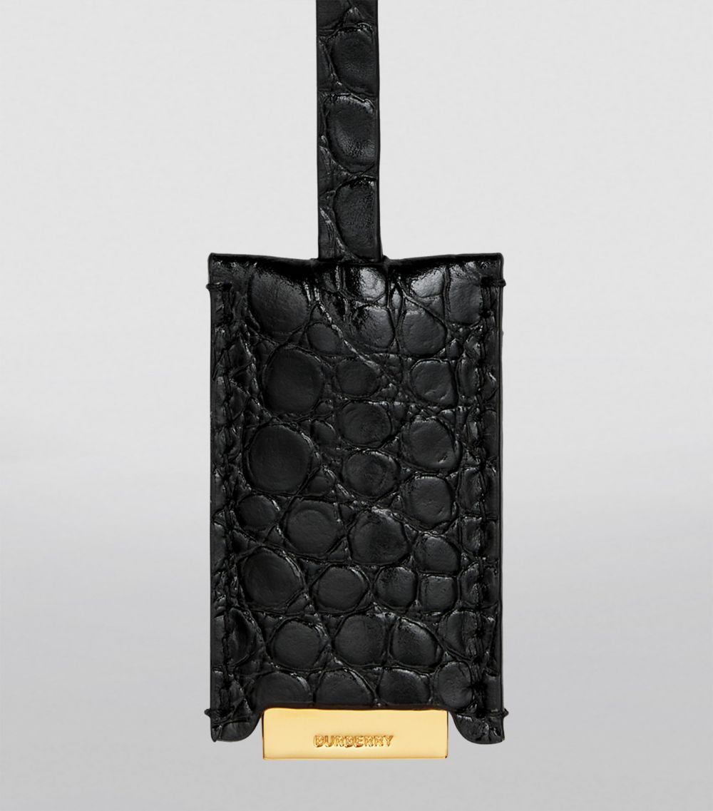 Burberry Burberry Mini Croc-Embossed Frances Tote Bag