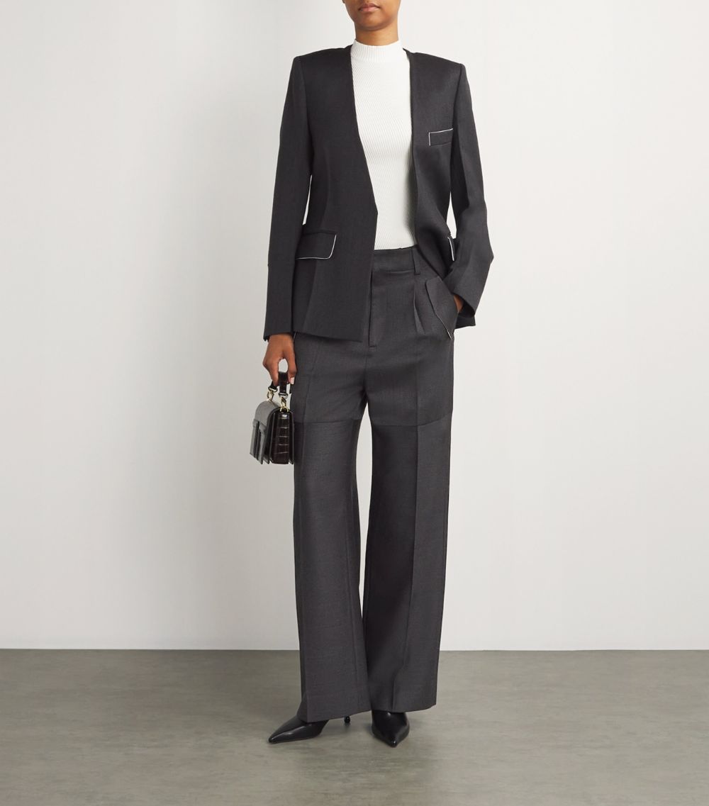 Victoria Beckham Victoria Beckham Wool Panelled Trousers