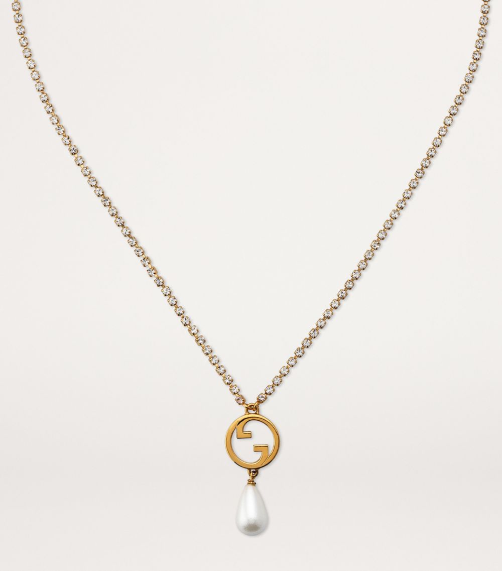 Gucci Gucci Crystal-Embellished Blondie G Necklace