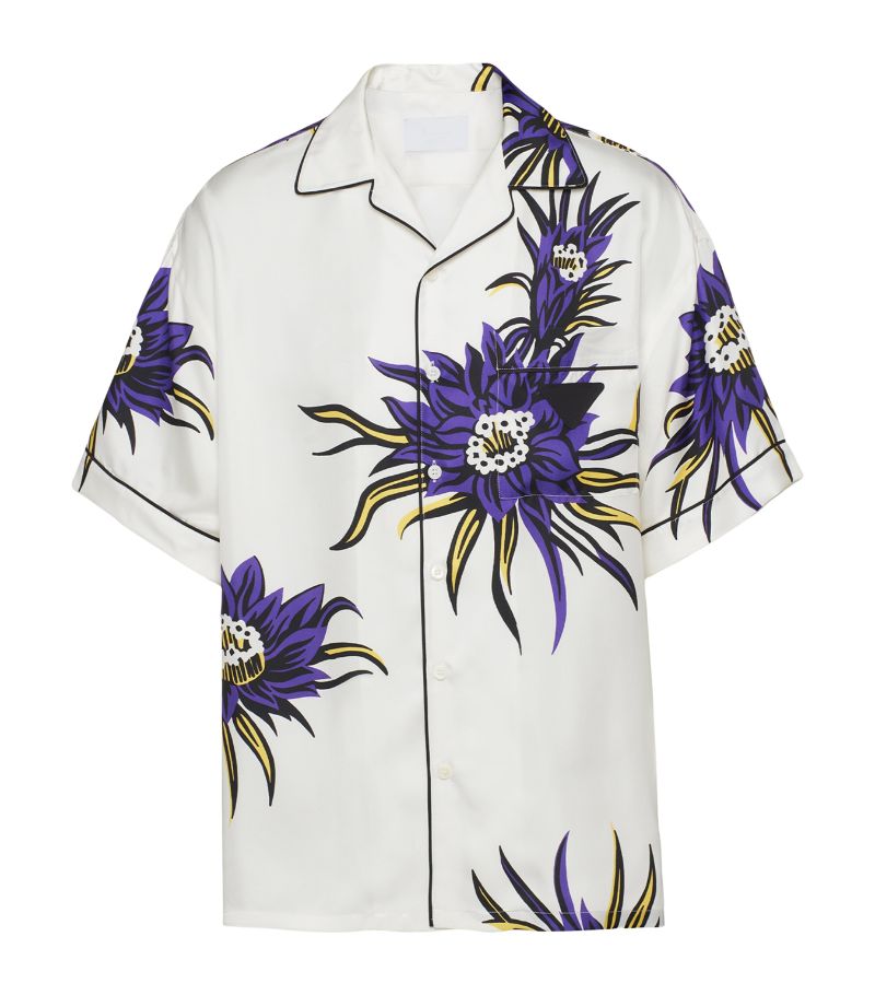Prada Prada Silk Floral Print Shirt