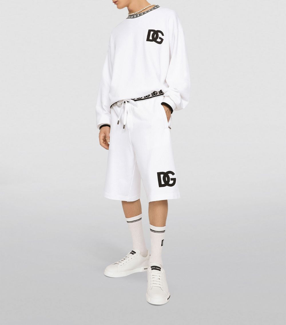 Dolce & Gabbana Dolce & Gabbana Cotton Longline Logo Shorts