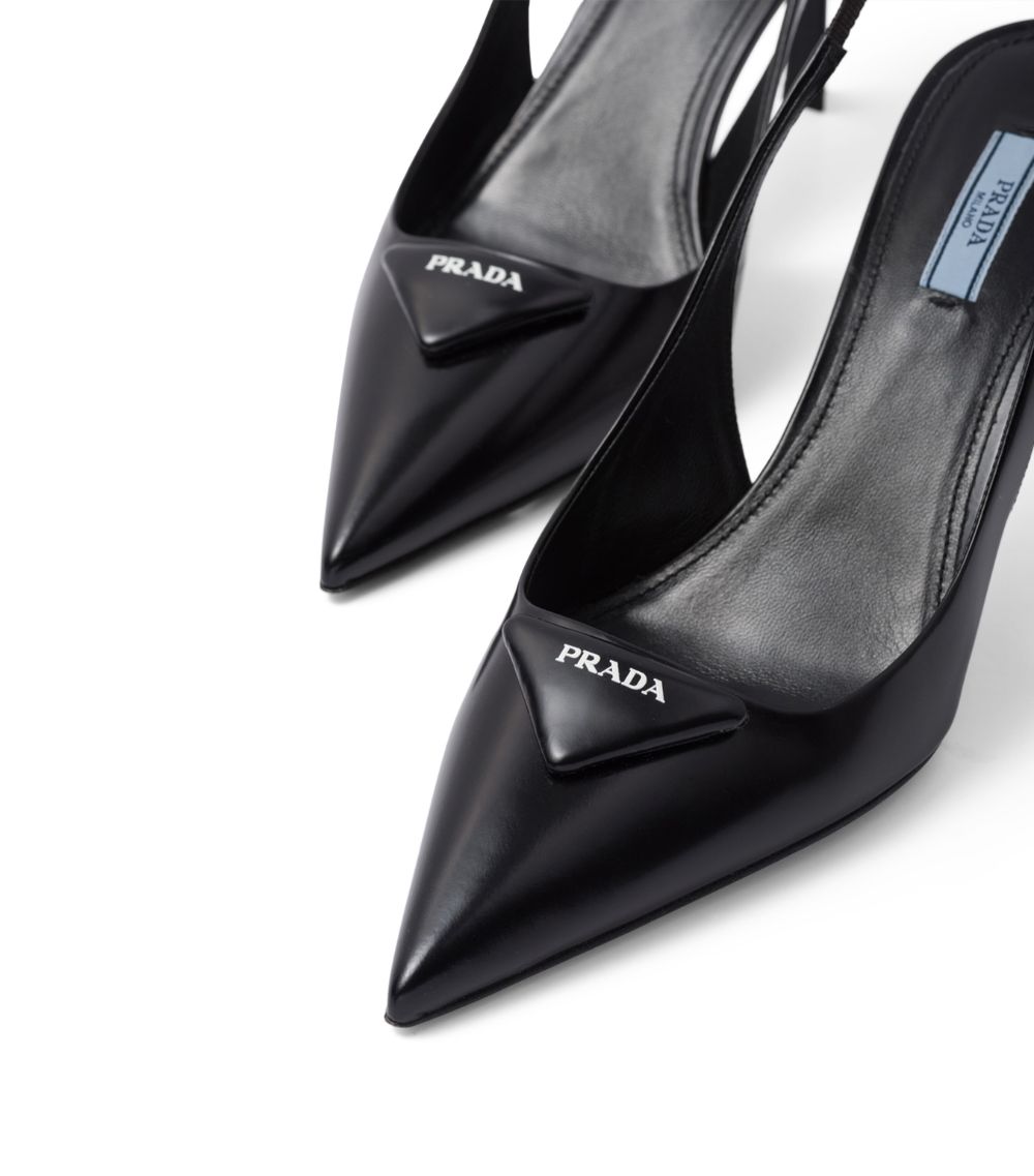 Prada Prada Brushed Leather Slingbacks 75