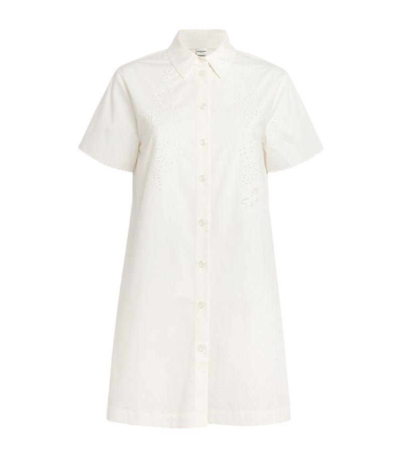  Claudie Pierlot Embroidered Mini Shirt Dress