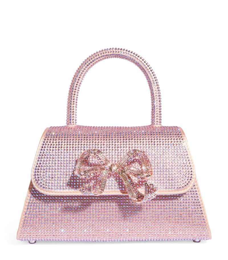 Self-Portrait Self-Portrait Mini Embellished The Bow Top-Handle Bag