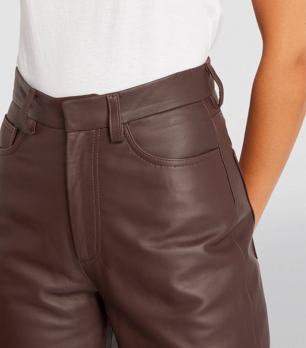 Tove Tove Leather Yeal Straight Trousers