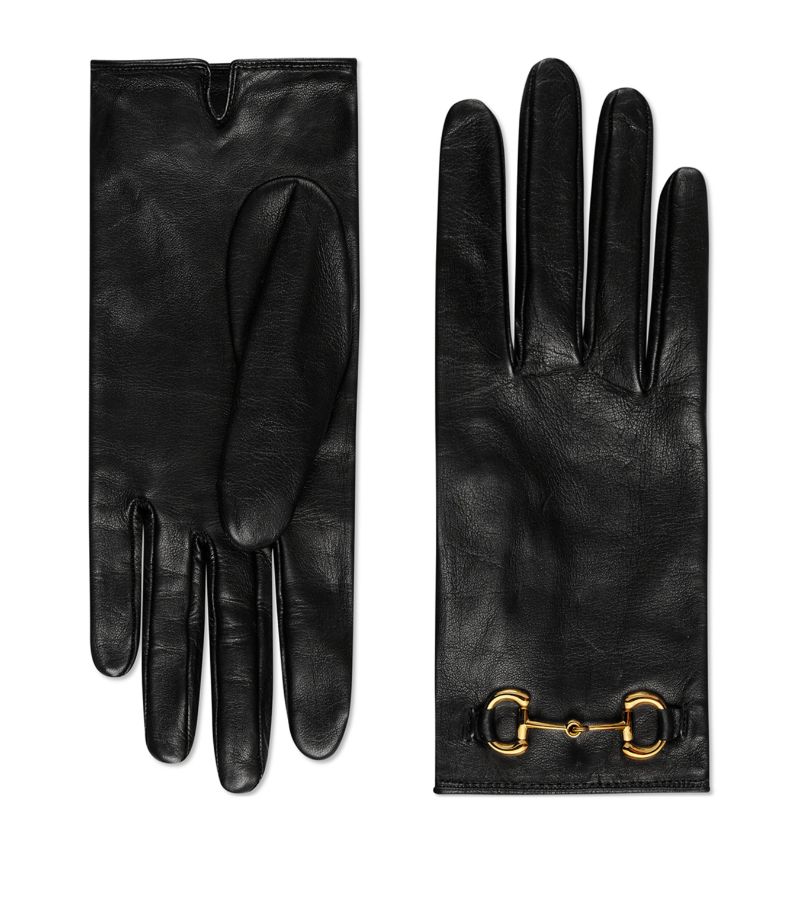 Gucci Gucci Leather Horsebit Gloves