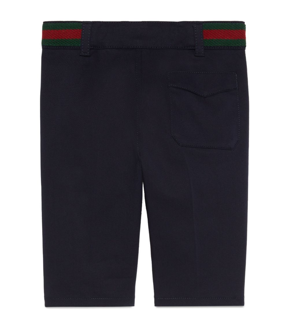 Gucci Gucci Kids Stretch-Cotton Web-Stripe Trousers (3-36 Months)