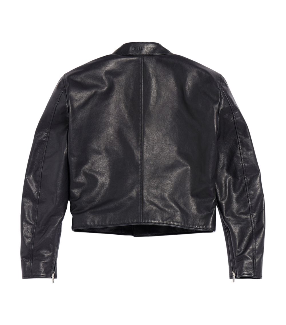 Balenciaga Balenciaga Leather Cropped Jacket