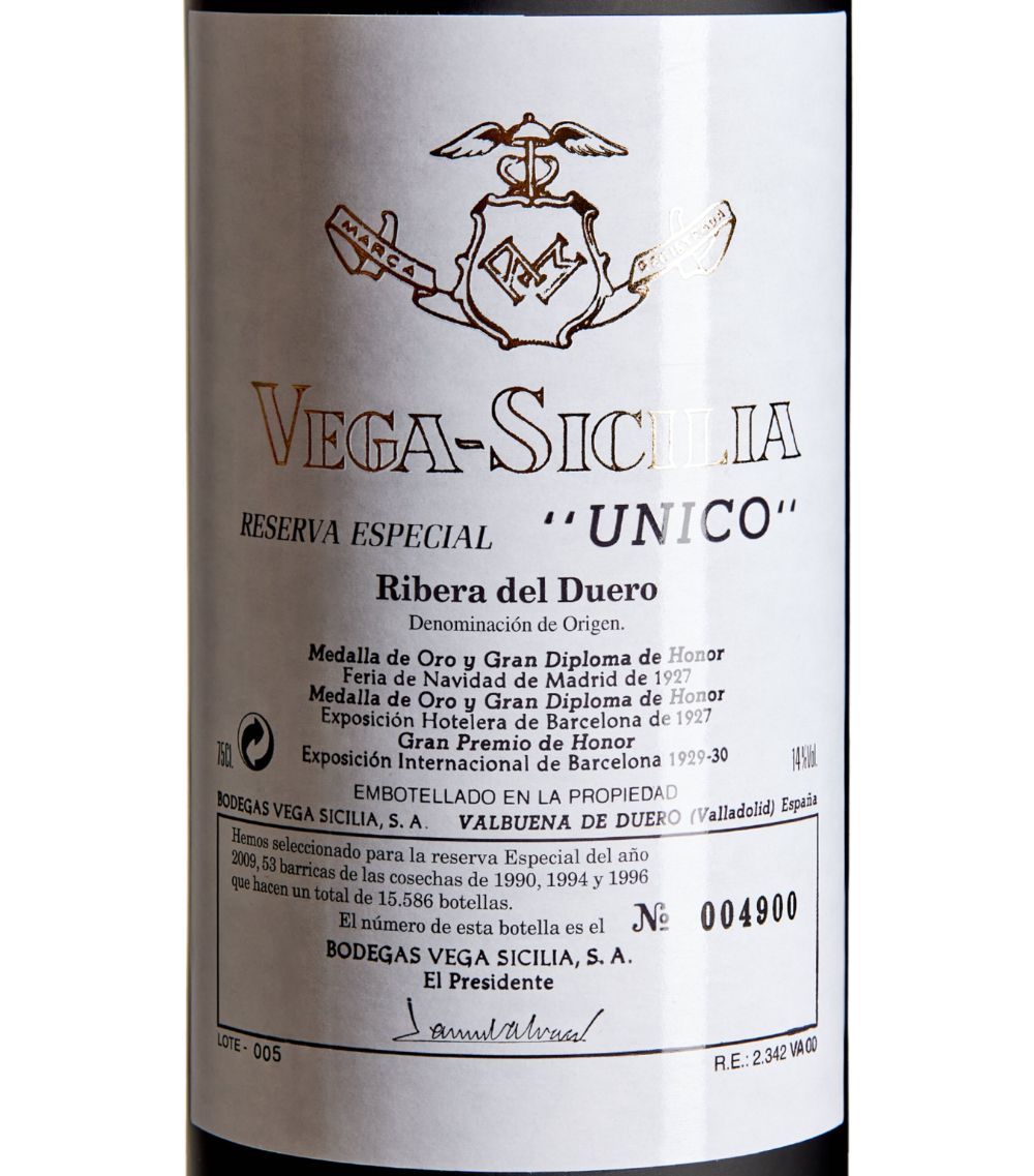 Vega Sicilia Vega Sicilia Reserva Especial 90 94 96 2009 (75Cl) - Ribera Del Duero, Spain