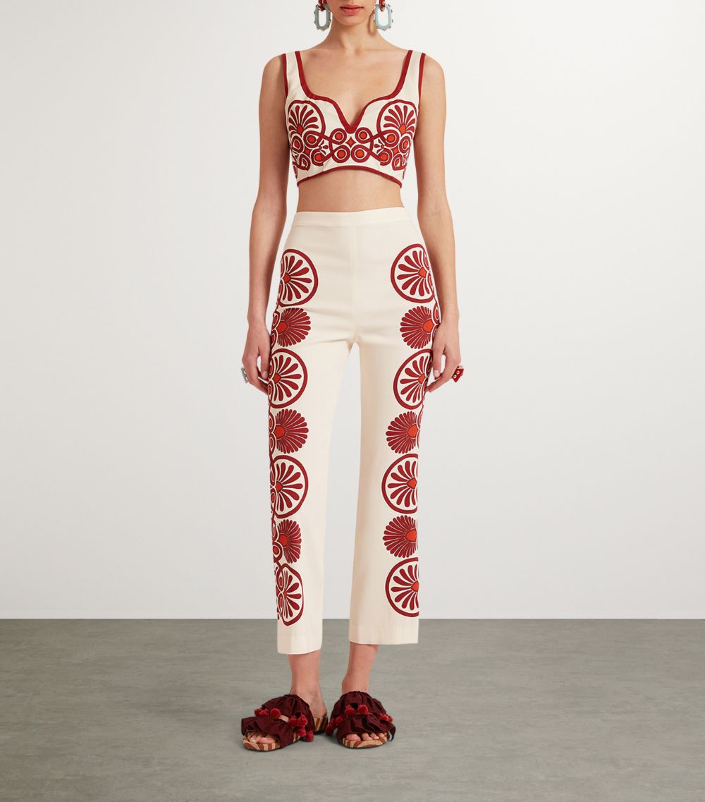 La Doublej La Doublej Patterned Stretch Trousers