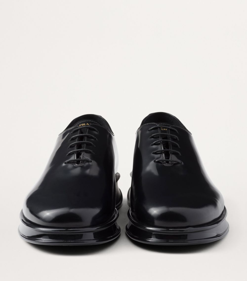 Prada Prada Brushed Leather Lace-Up Shoes