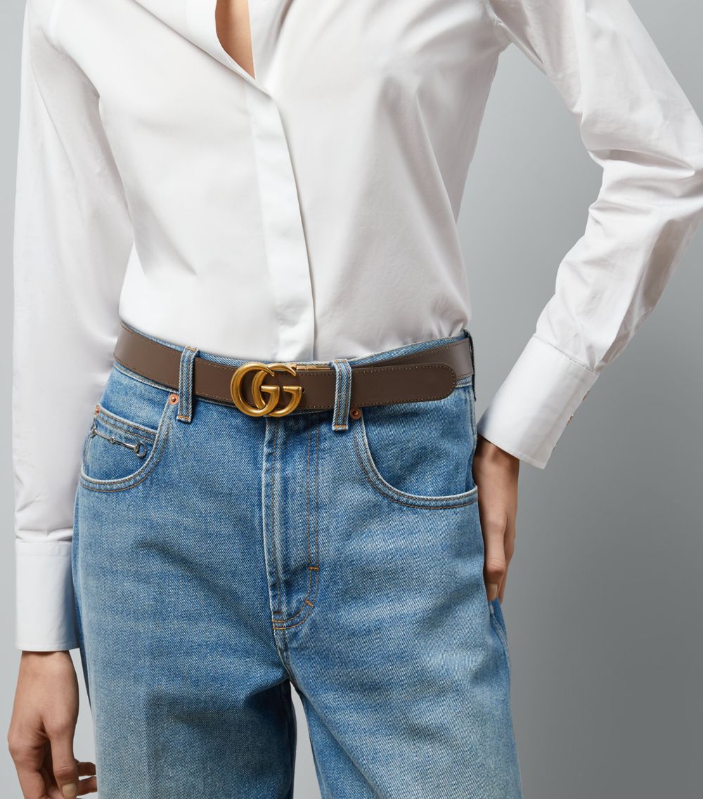 Gucci Gucci Gg Marmont Reversible Belt