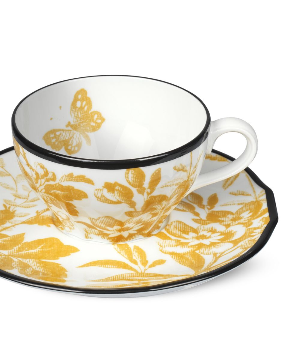 Gucci Gucci Herbarium Teacup And Saucer (Set Of 2)