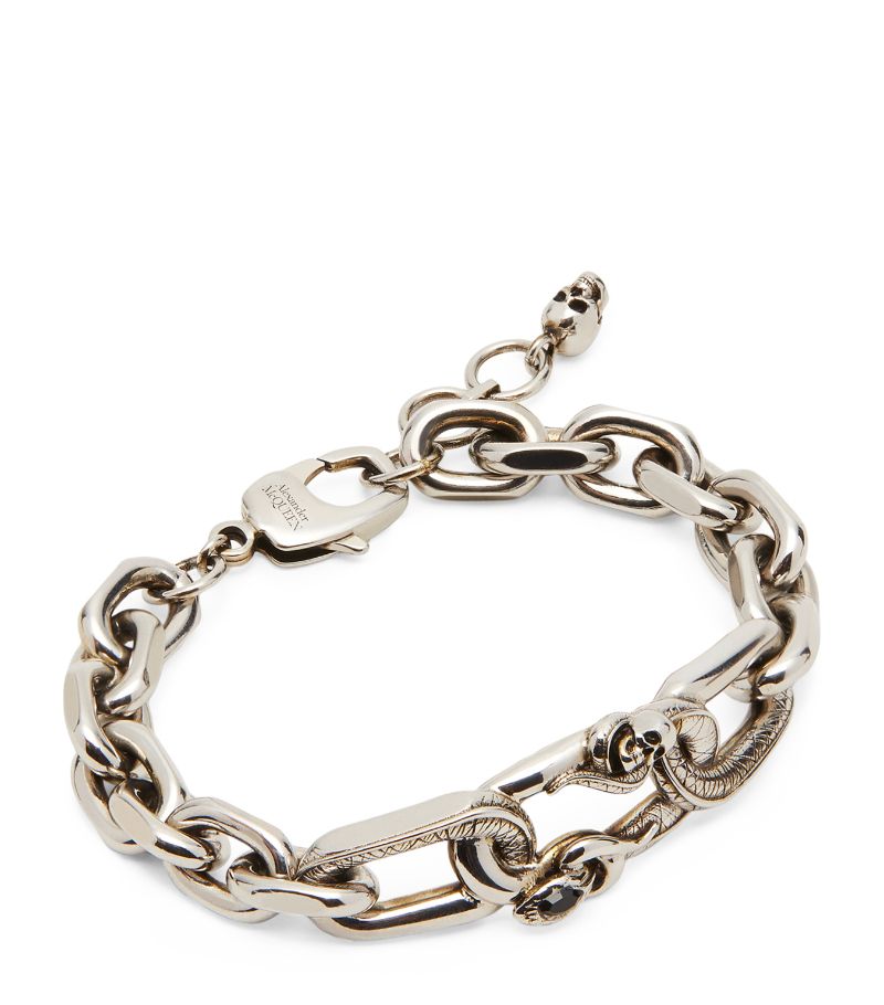 Alexander McQueen Alexander Mcqueen Snake And Skull Chain Bracelet