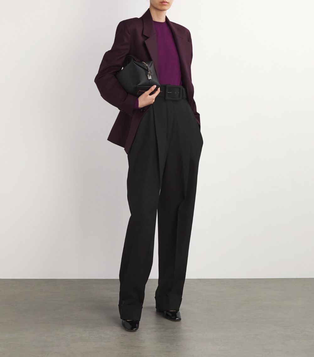 Max Mara Max Mara Virgin Wool Belted Trousers