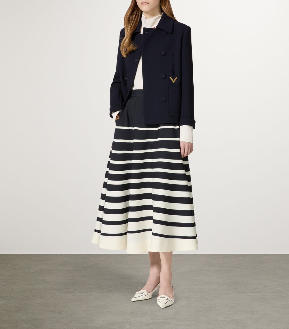 VALENTINO GARAVANI Valentino Garavani Striped Midi Skirt