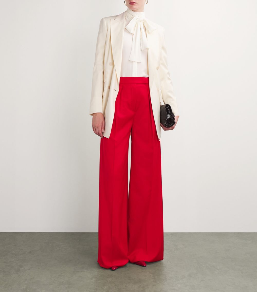 Max Mara Max Mara Wool Wide-Leg Trousers