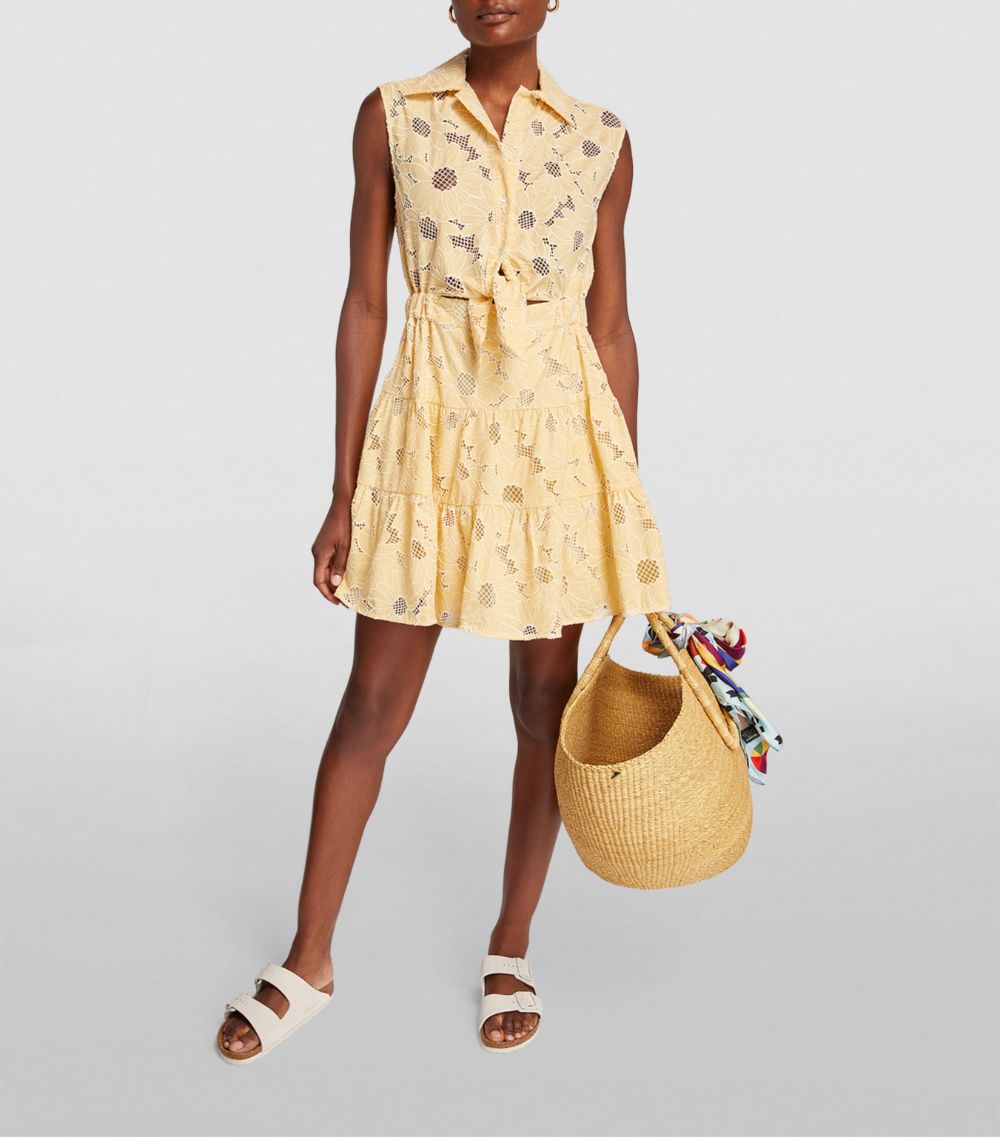  Sandro Floral-Embroidered Mini Dress