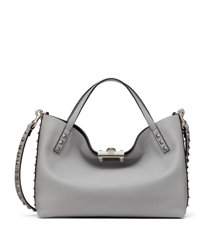 VALENTINO GARAVANI Valentino Garavani Small Leather Rockstud Tote Bag