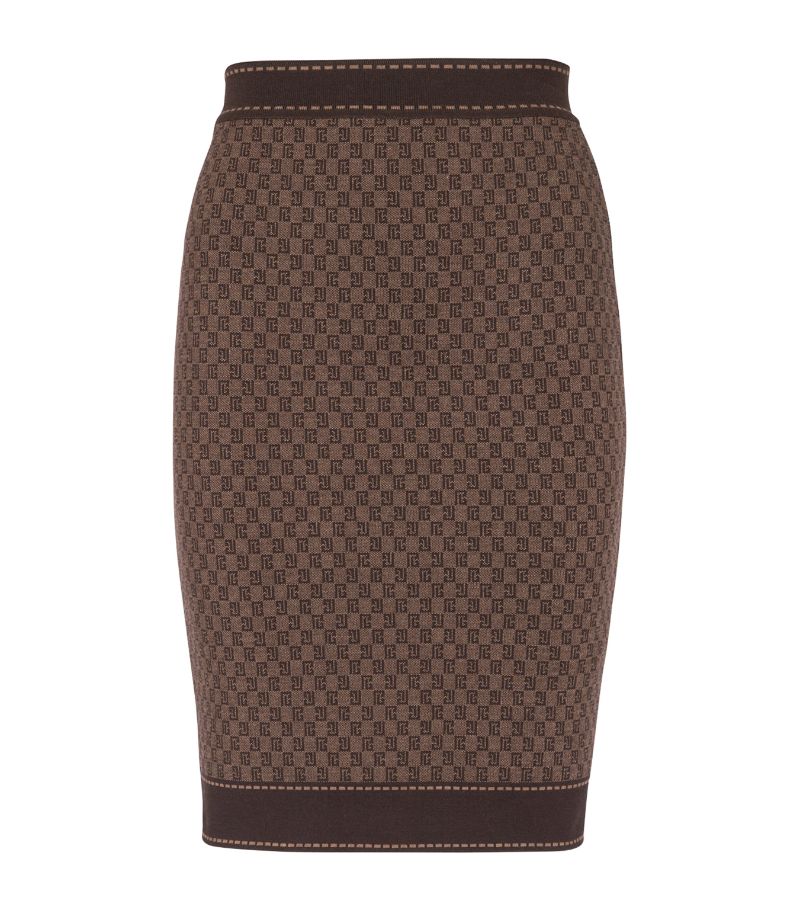 Balmain Balmain Monogram-Jacquard Mini Skirt