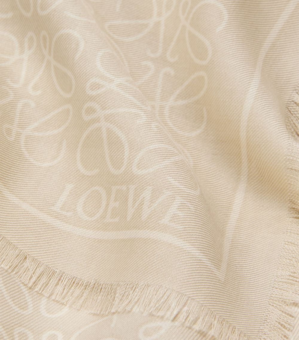 Loewe LOEWE Wool-Silk Anagram Scarf