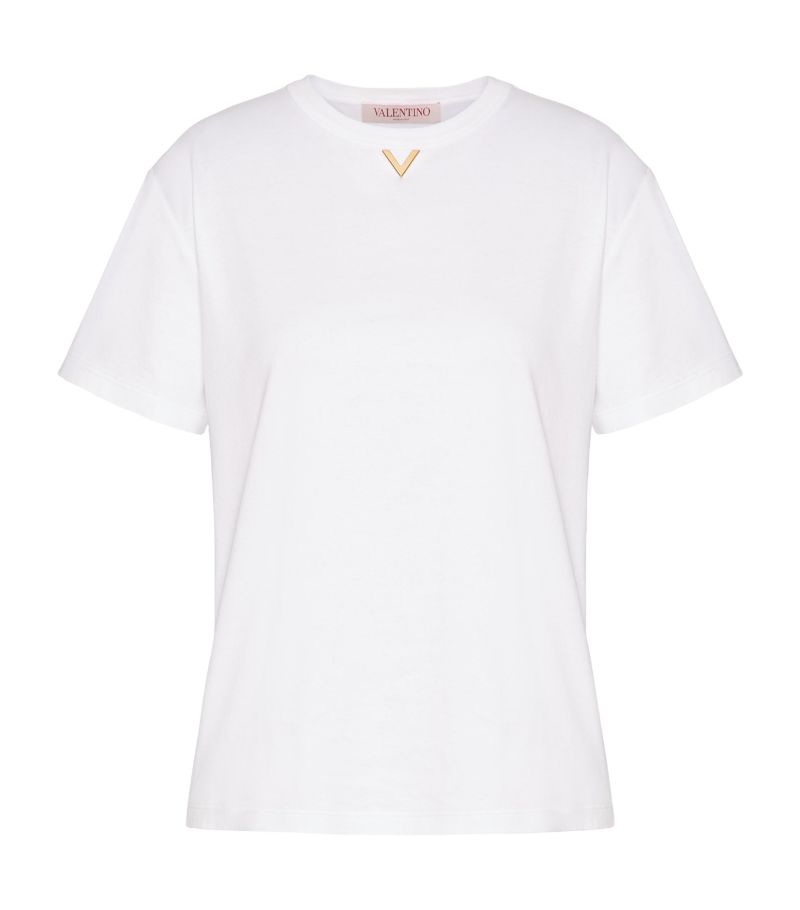 VALENTINO GARAVANI Valentino Garavani Cotton V-Collar T-Shirt