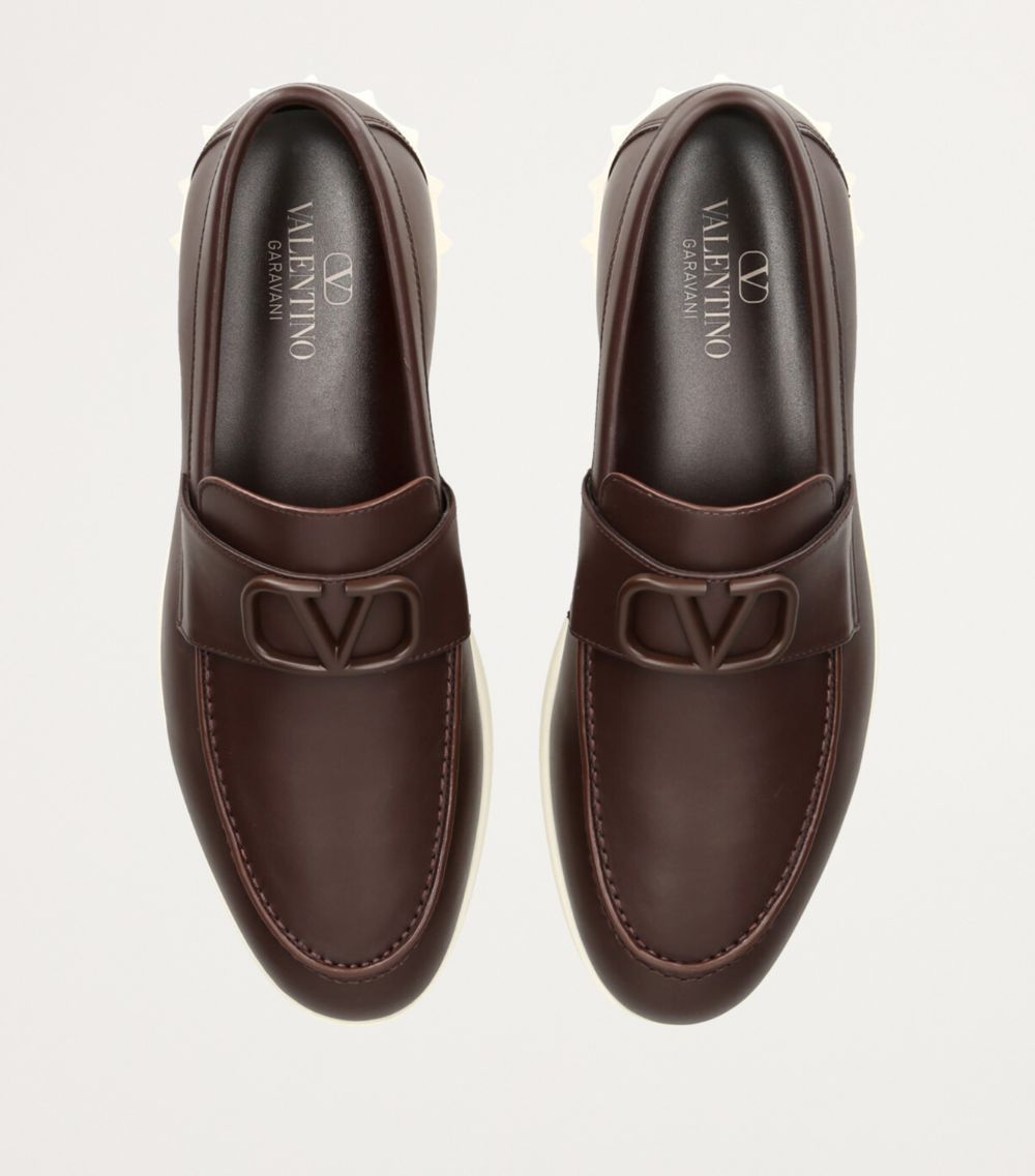 VALENTINO GARAVANI Valentino Garavani Leather Leisure Flows Loafers